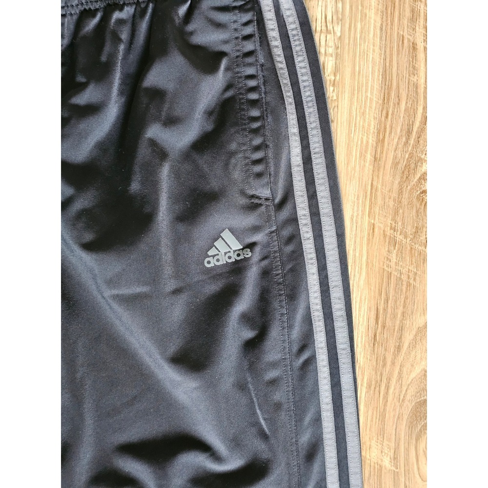 Adidas Mens Primegreen Track Pants Black Grey Three Stripe Joggers Large - Picture 2 of 3